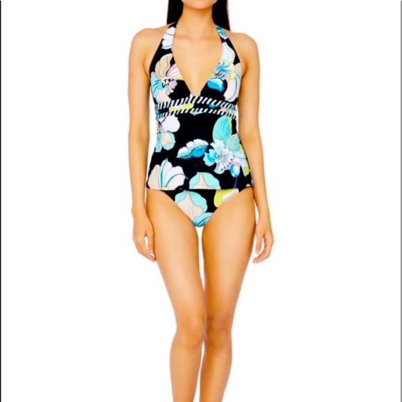 Trina Turk Sintra Flora Halter Top and bottom NWT - Picture 1 of 9